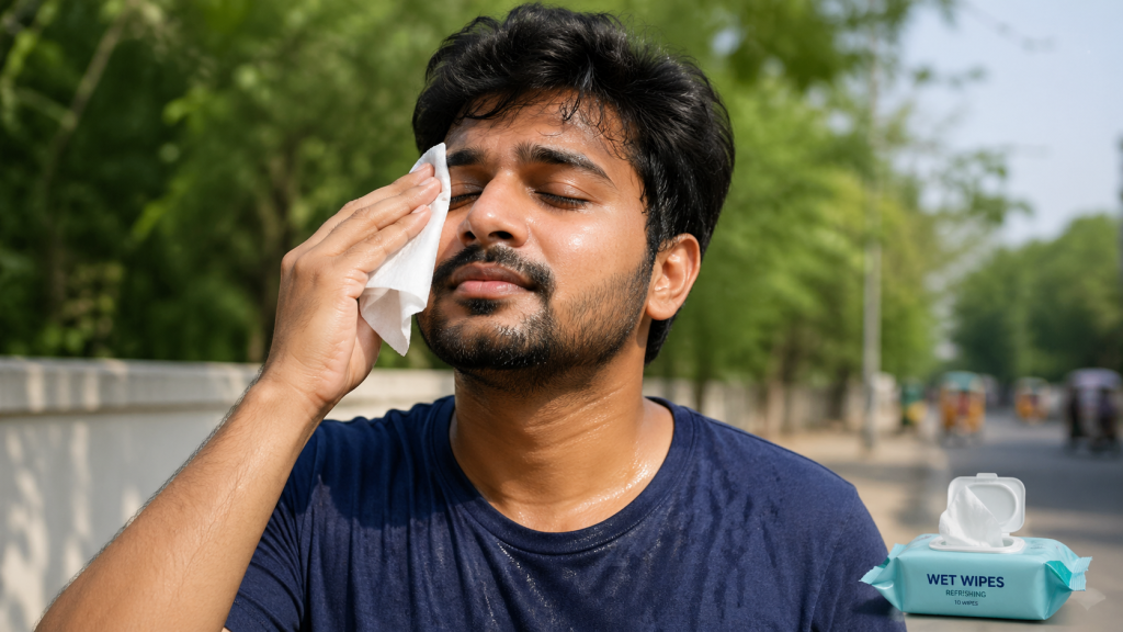 গরমে স্বস্তি পেতে ভেজা টিস্যু ব্যবহার, ক্ষতি হচ্ছে ত্বকের